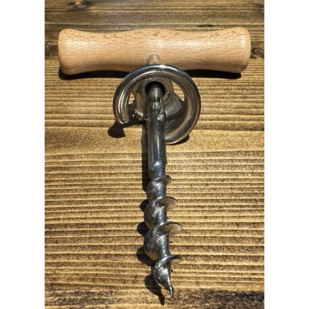 Vintage Wood Handle‎ Bell Corkscrew Wine Bottle Opener Barware Tool